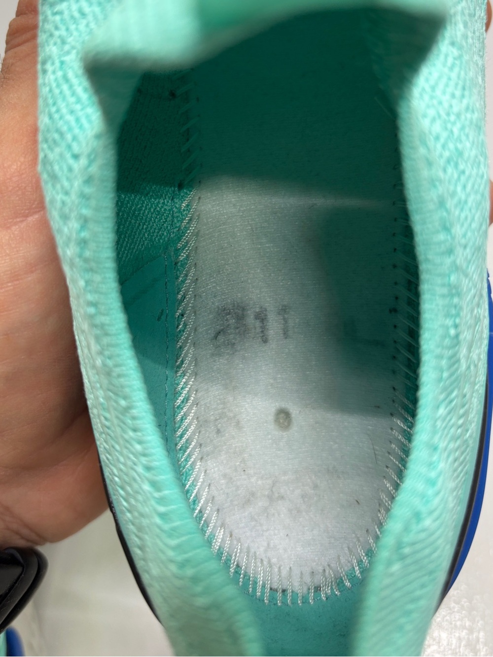 Nike React Phantom Run Flyknit Women's 11 Mint Aqua Running Shoes Slip On Sneake - Picture 4 of 12